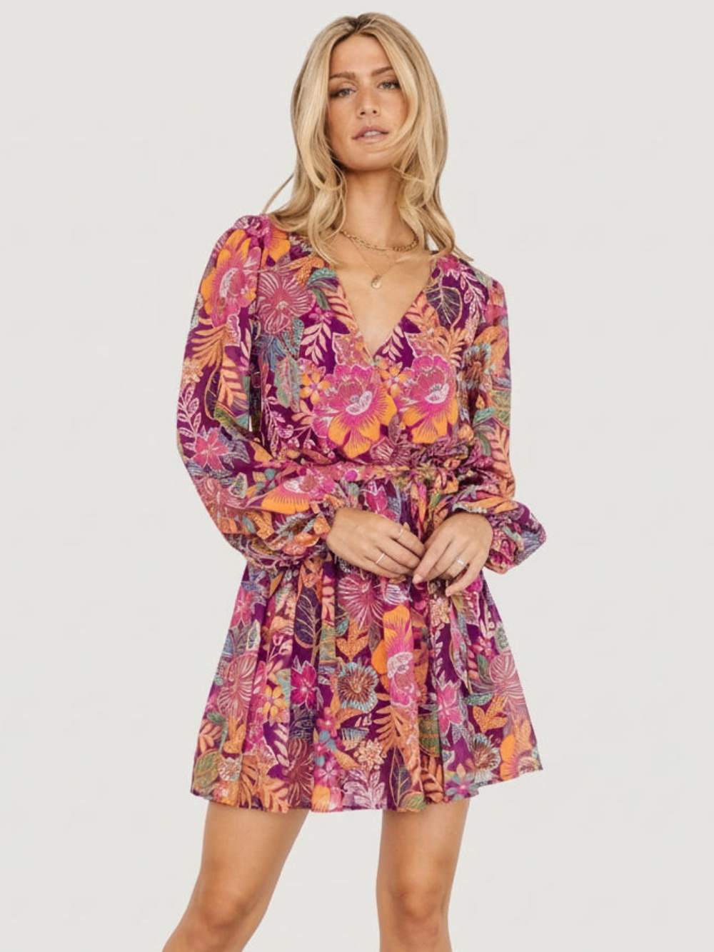 NWT Baltic Born Newark Mini Dress in Purple
Multi